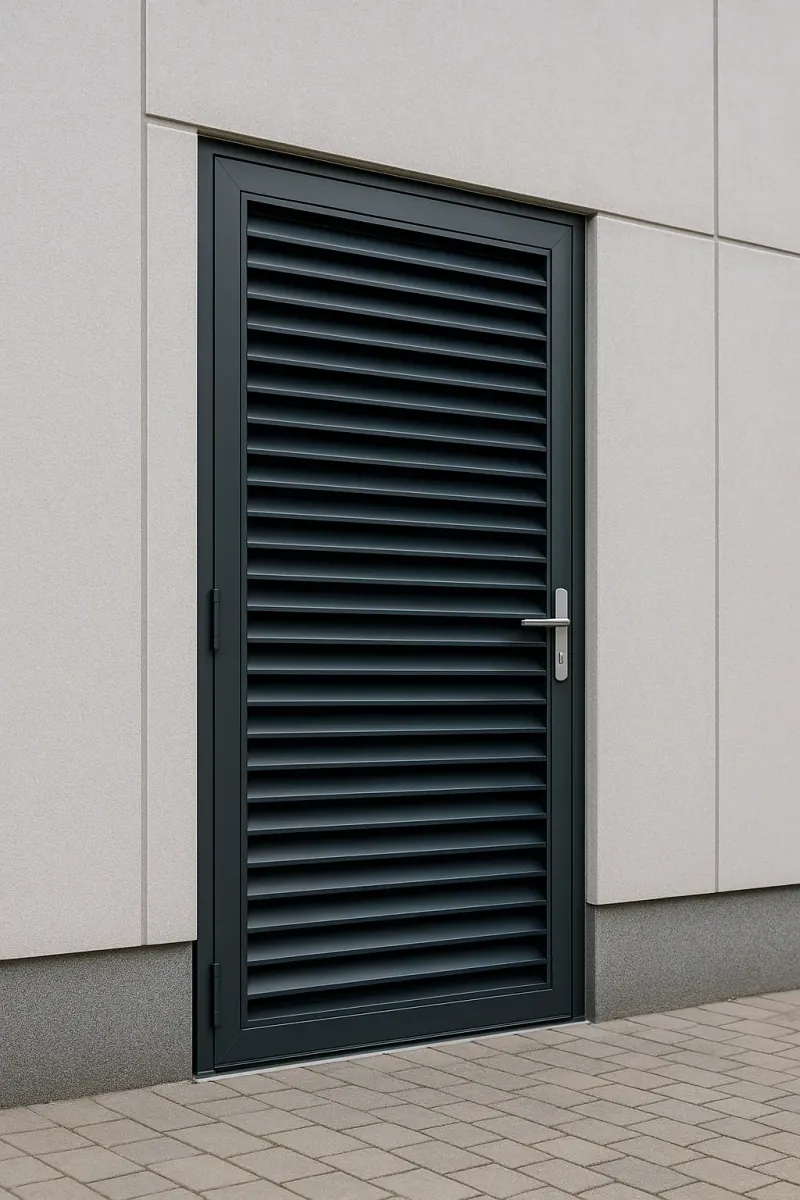 steel louvred doors - professional steel doors available in London from UK manufacturers